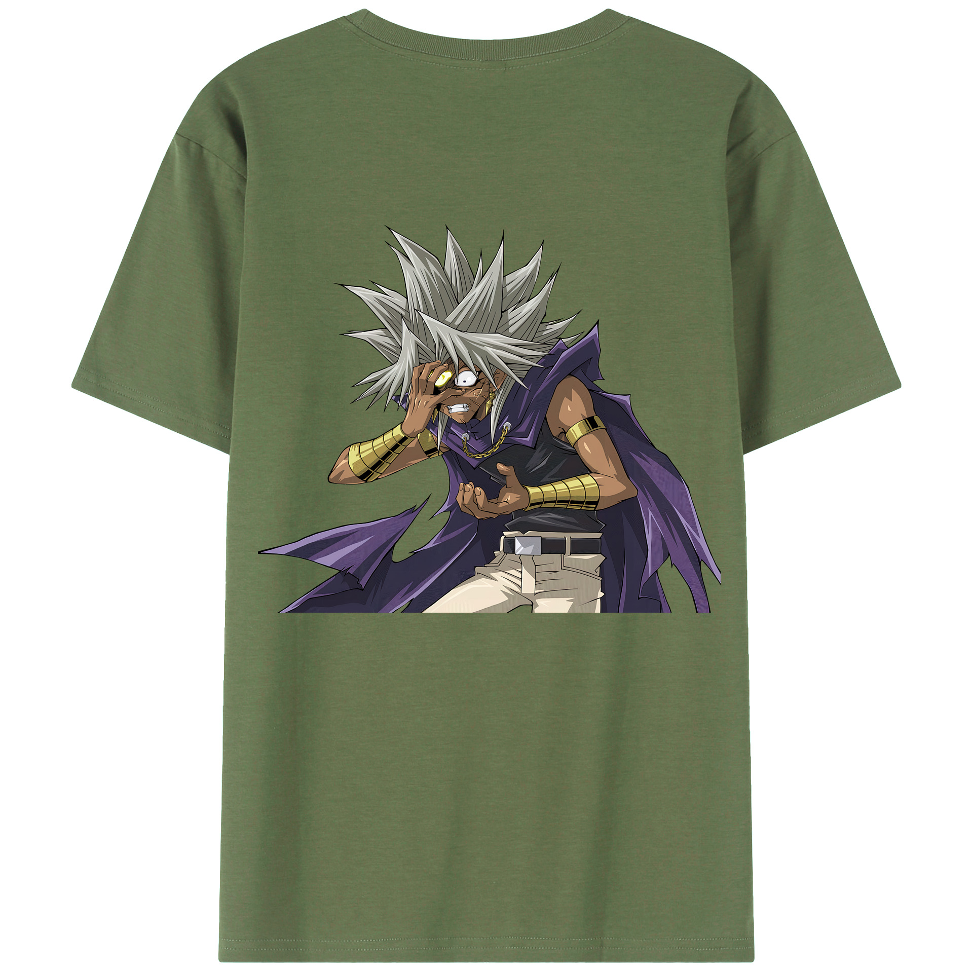 （画像用） 遊☆戯☆王 Yu-Gi-Oh! 綿100％ メンズ半袖Tシャツ（バックプリント） 通気性